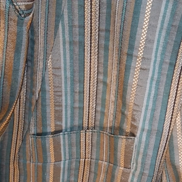 Lafayette 148 New York Stripe Linen Blend Long Sleeve Jacket Blazer Size 6 - Picture 6 of 10